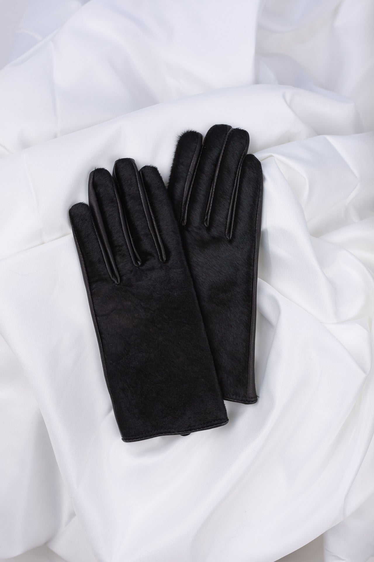 damen handschuhe leder mit fell Schwarze Lederhandschuhe mit Fell Magdalena | Damen