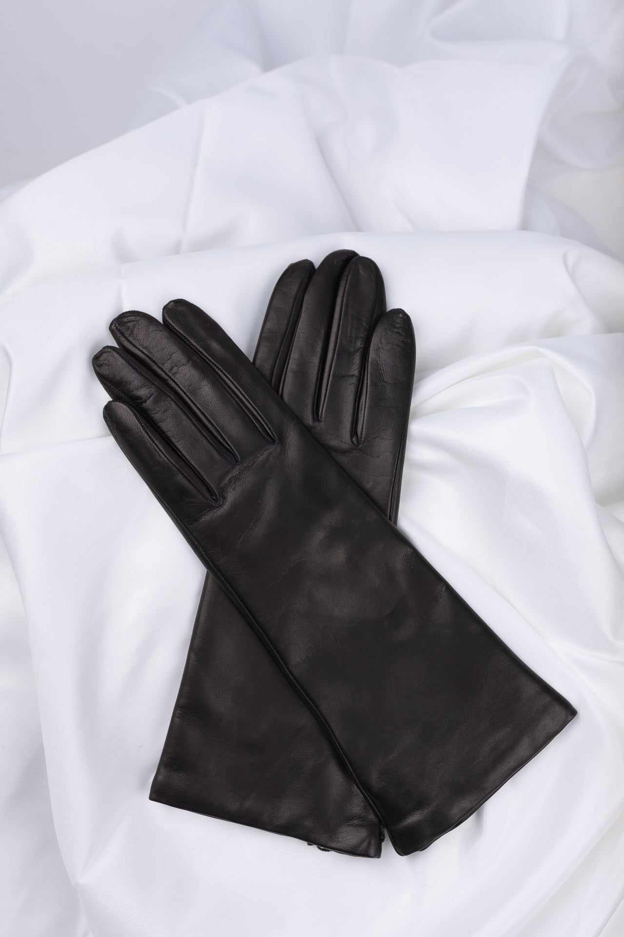 Schwarze Lederhandschuhe Elisabeth | Damen
