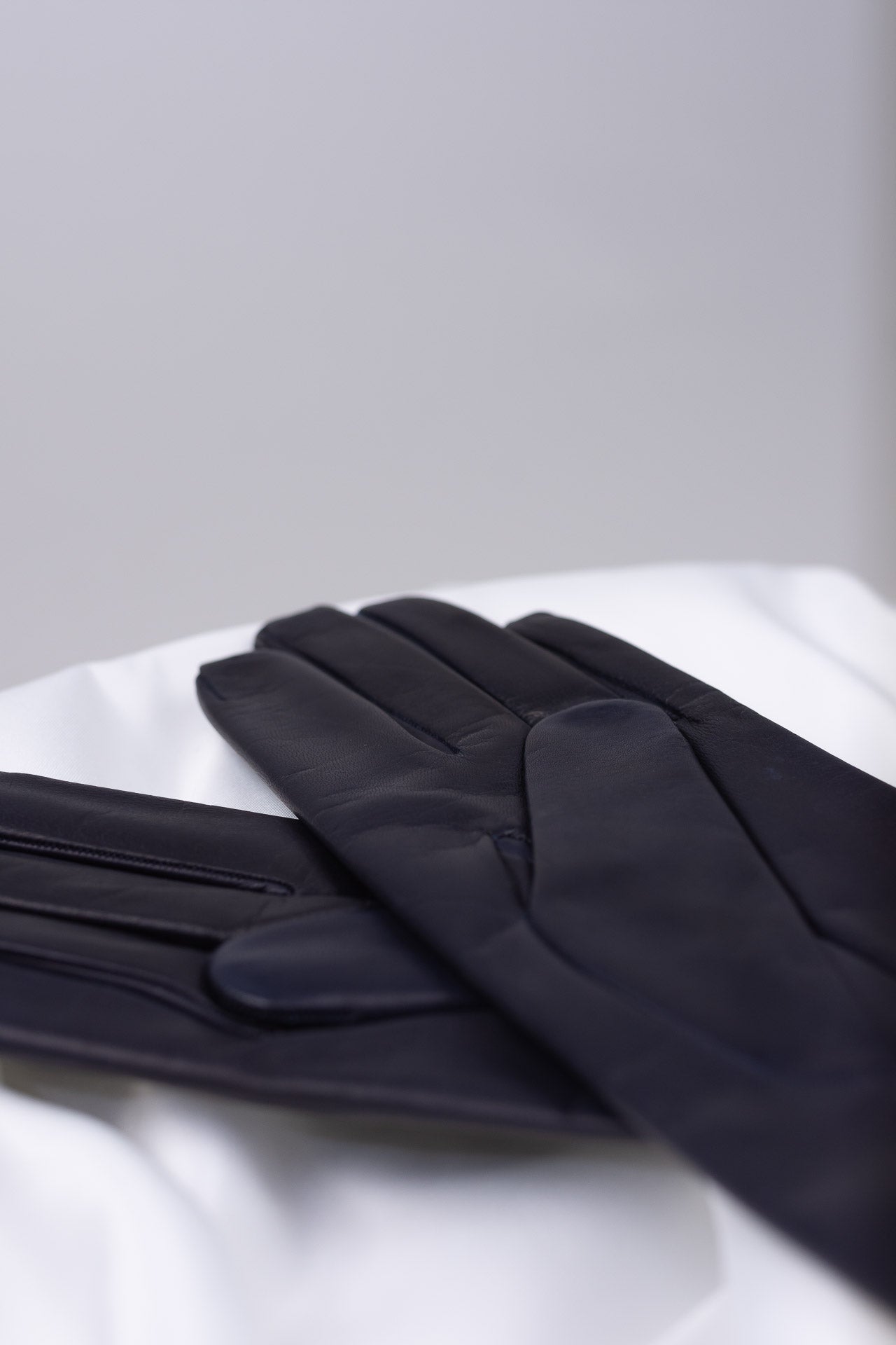 Dark blue leather gloves Elisabeth | ladies 