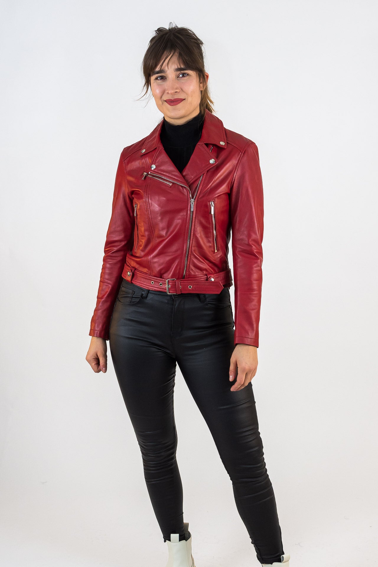 Red biker jacket Lillith | ladies