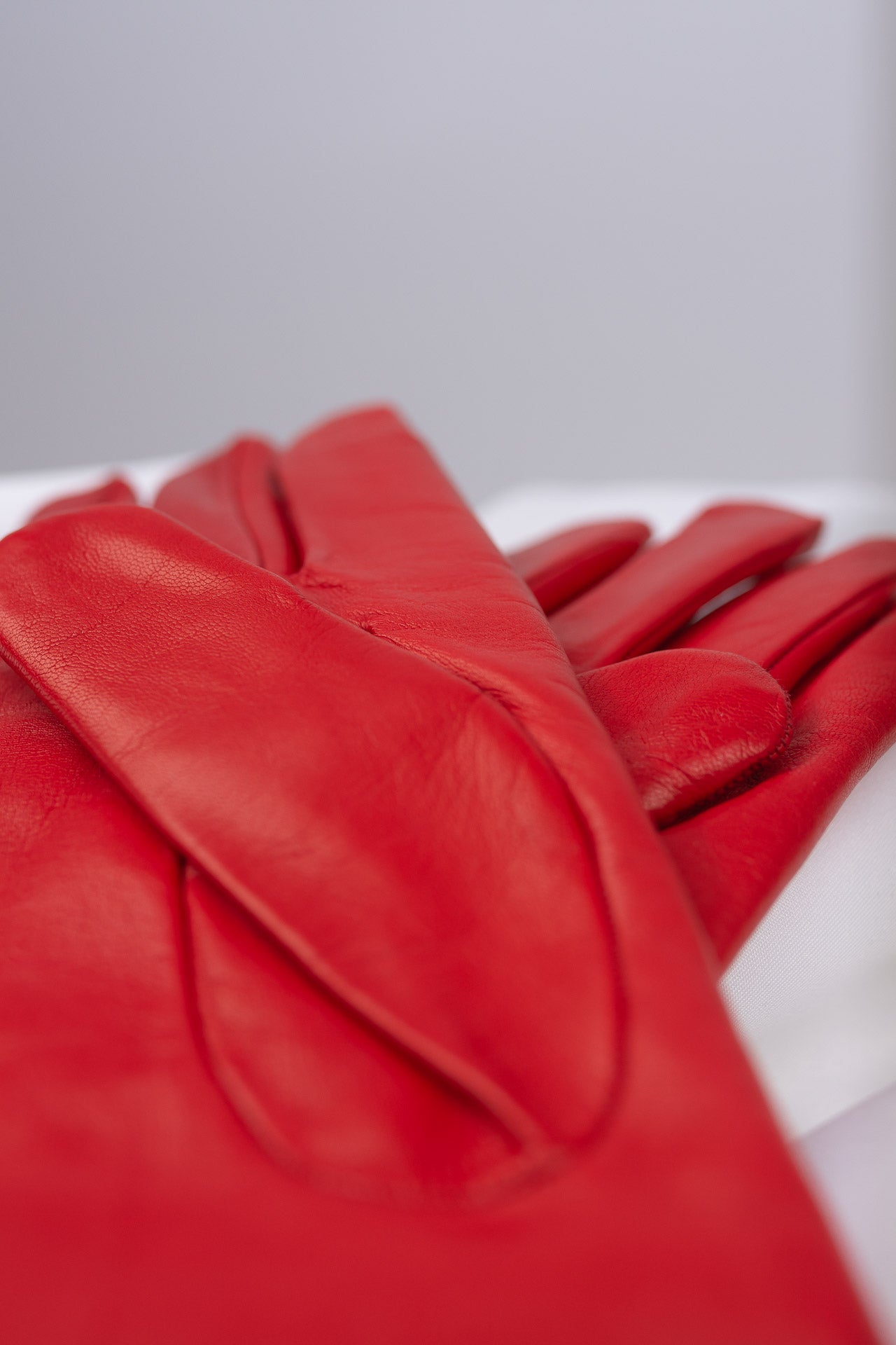 Rote Lederhandschuhe Milena | Damen