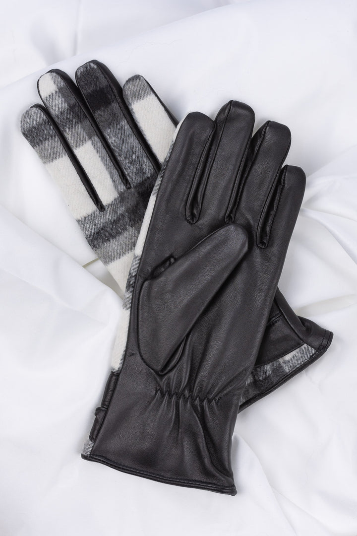 Hand Gloves Barbour Ladies Leather Gloves Checked Leather Gloves