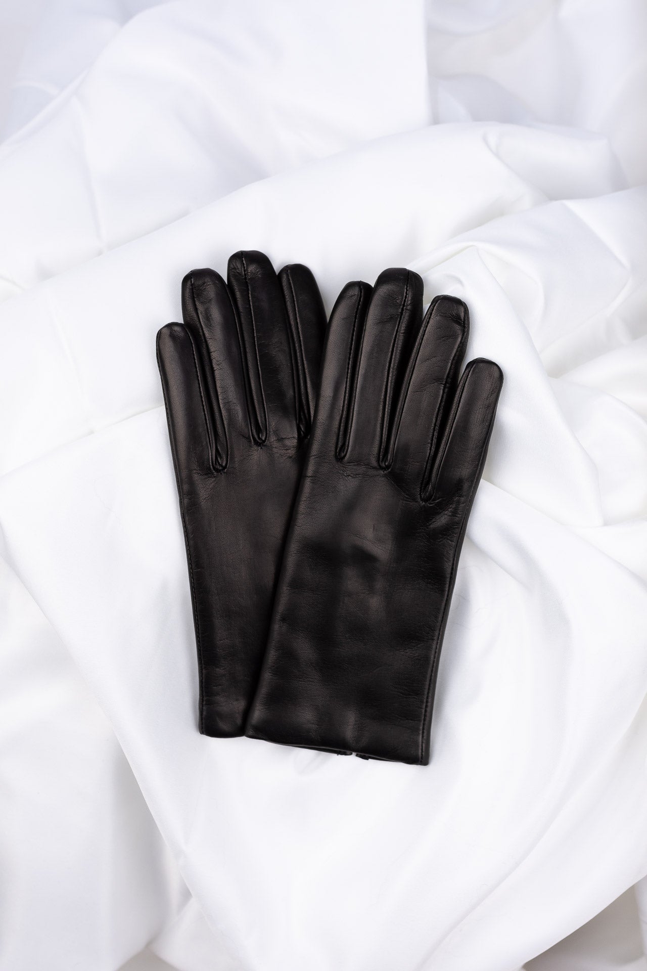 Black leather gloves Anna | ladies 