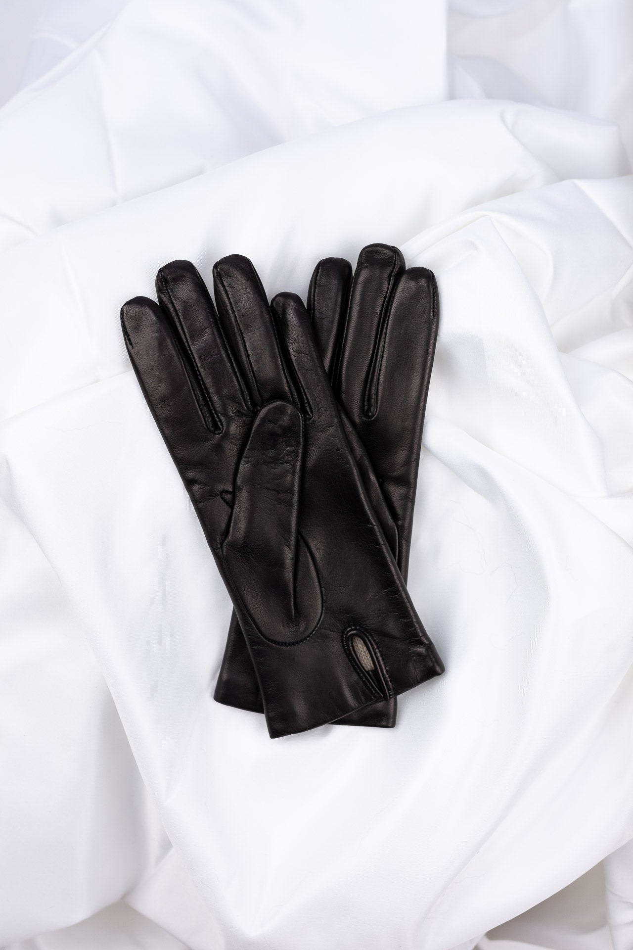 Black leather gloves Anna | ladies 