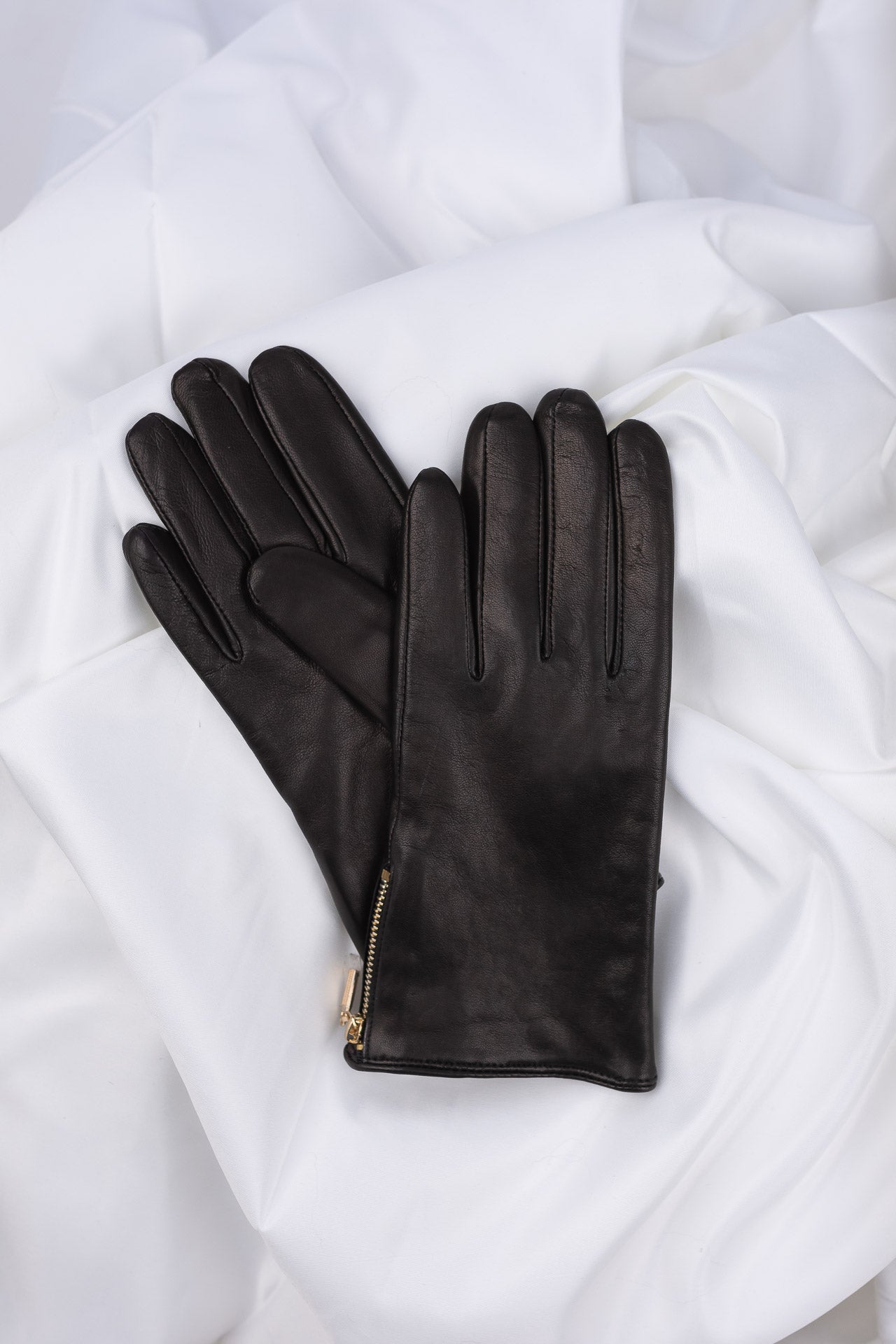 Black leather gloves Lilly | ladies 