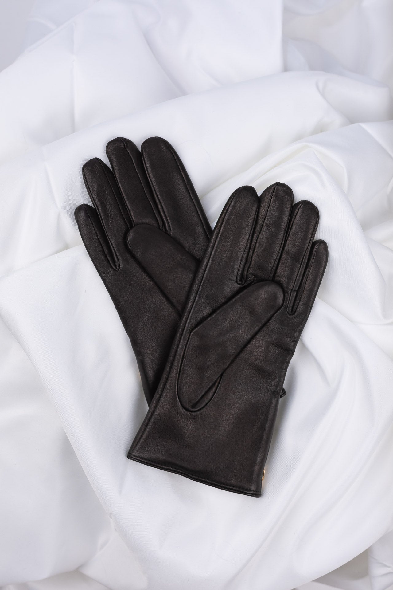 Black leather gloves Lilly | ladies 
