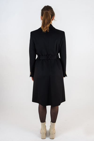 Classic black wool coat | ladies