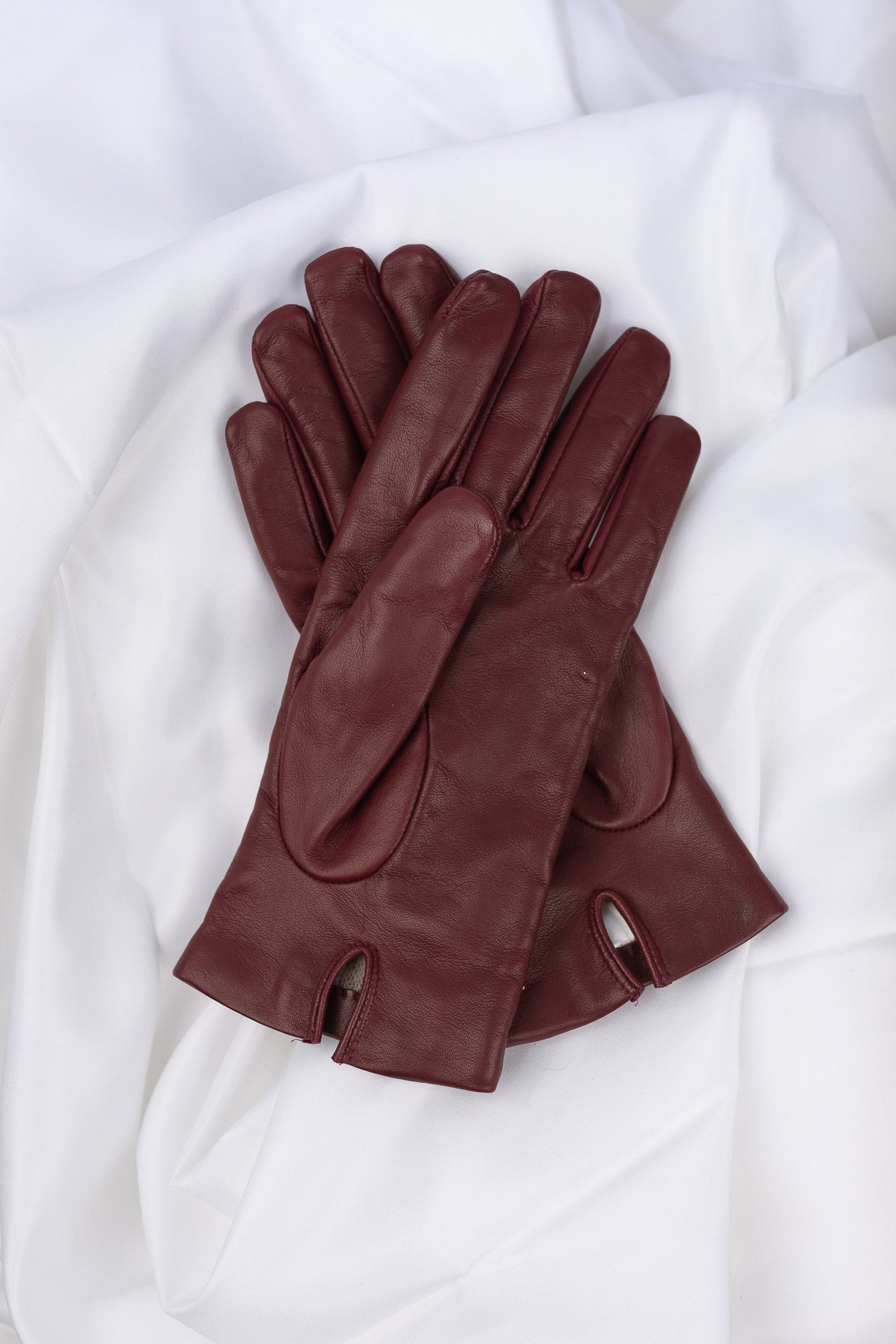 Dark Red Leather Gloves Freya | ladies 